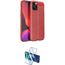 TKÇ  iPhone 12 Pro Kılıf Doruk Klasik Özel Seri - Siyah 3D Antistatik Seramik Nano Ekran Koruyucu