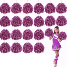 Nemere 10 Çift ( 20 Adet ) Pembe Renk 23 Nisan 19 Mayıs 29 Ekim Okul Gösteri Ponponları