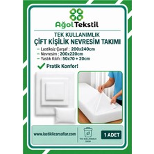 Ağol Tekstil Çift Kişilik Tek Kullanımlık Nevresim Seti – 3 Parça (Çarşaf, Yorgan, Yastık Kılıfı)