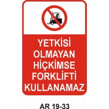 Outdoor One İŞ GÜVENLİĞİ UYARI LEVHASI 1 ADET PVC 21 X 29CM