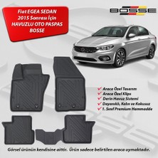 BOSSE Fiat Egea Paspas Sedan Araca Özel 2015 Sonrası 3D Havuzlu Oto Paspas