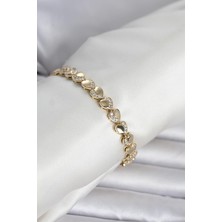 Clariss Xuping Kalp Model Gold Renk Kadın Bileklik