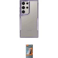 TKÇ  Galaxy S24 Ultra Kılıf Akış Çizgi Koleksiyonu - Siyah Autokit 5in1 Fiber Hayalet Polymer Nano