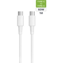 Neffo Usb-C To Usb-C 1 Metre Kablo 60W Güç / Pps 2.0 Desteği Super Hızlı Şarj / 480 Mbps Data Aktarım Hızı Type-C Ekstra Dayanıklı