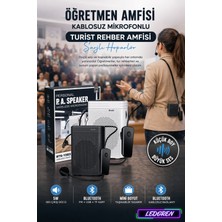 L'edoren BTS-1383 Kablosuz Mikrofonlu Rehber Amfisi - 3" Subwoofer Bluetooth Hoparlör Usb/fm/tf