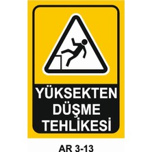 Outdoor One İŞ GÜVENLİĞİ UYARI LEVHASI 1 ADET PVC 21 X 29CM