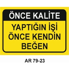 Outdoor One İŞ GÜVENLİĞİ UYARI LEVHASI 1 ADET PVC 21 X 29CM