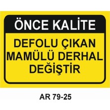 Outdoor One İŞ GÜVENLİĞİ UYARI LEVHASI 1 ADET PVC 21 X 29CM