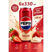 Pepsi Çilek ve Krema Aromalı Kola 330 ml x 6 Adet