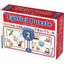 Eğitici Çark Puzzle Hayvanlar ve Taşıtlar Diytoy Eğitici Oyun Seti