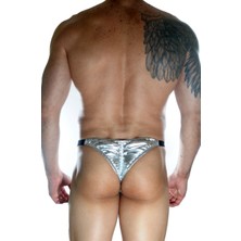 Alışveriş Parkı Erkek  Arkası Büzgülü Gümüş Brazillian Slip
