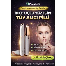 Kaia Life Kaş Bıyık Tüy Epilasyon Aleti Pilli Antrasit Yüz Epilatör Kablosuz Kullanım Özelliği ile