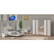 Vieva Sancak  Yatak odası takımı 6 Kapılı Gardırop 100% Mdf– Teslimat & Kurulum Dahil