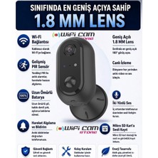 Wificam Pır Sensörlü Şarjlı Wifi Kamera 2-3 Ay Bekleme Süresi Ubox Yazılım
