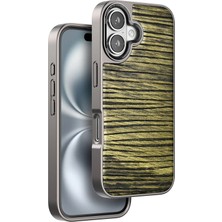 Popüler Sepet  iPhone 16 Wave Kapak - Koyu Kahve