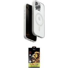 Masa Dostu Ieg™ iPhone 15 Pro Max Kılıf Pusula Form Serisi - Siyah Buffer Cam Ekran Koruyucu