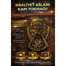 Nalbur Diyarı Aslan Figürlü Kapı Tokmağı | Antik Dekoratif Döküm Kapı Zili Taktak - Giriş Kapısı