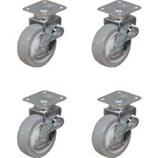 Nemere Furç Tablalı Bilyalı Teker (Frenli) - 20X50 - Beyaz/gri HKS182 - 4 Adet