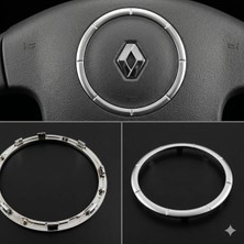 OtoPusula Renault Megane 2 Scenic 2 Kangoo 2 Airbag Nikelajı Direksiyon Mat Krom 8200414936