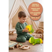 Toyfest 48 cm Peluş Ördek Yastık Uyku Arkadaşı Yumuşak Oyuncak Çocuk Hamile Destek Yeşil Sarı