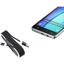Practika Android Şarj Data Kablosu Örgü Renkli 1.2m Micro USB Siyah Kullanım Için