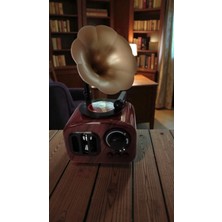 Famemus Accessory Gramafon Hediyelik ve Dekor Süs Müzik Kutusu Boyutu 20 cm *10 cm