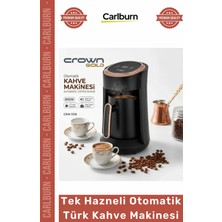 Carlburn Özel Üretim Crown Gold 800W Közde Pişiren 4 Fincan Kapasiteli Tek Hazneli Otomatik Türk Kahve Makine