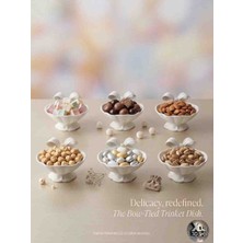 Xoa Collection Bondé Estetik Fiyonk Detaylı Lokumluk - Kahve Yanı Sunumluk ve Hediyelik Süs Tabağı 6 Adet