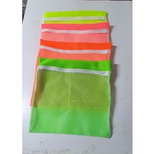 Practika Fermuarlı Ayakkabı Yıkama Filesi 4 Adet Büyük Boy 36X36 cm Renkli Terlik Filesi