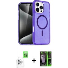 Marsilyan™- iPhone 16 Pro Kılıf Nova Asil Prime - Şeffaf 360 Full Body Arka Koruyucu + Beyaz Raze Metal Kamera Lens
