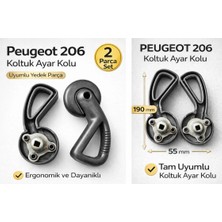 OtoPusula Peugeot 206 Koltuk Ayar Kolu 2 Parça Set Sol + Sağ Uyumlu Yedek Parça