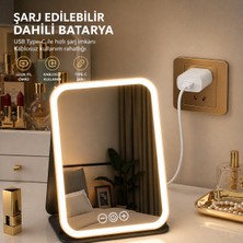 Zoli LED Işıklı Makyaj Aynası Şarjlı Dokunmatik 3 Işık Modlu- Şarj Edilebilir Kılıflı Ledli Makyaj Aynası