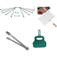 Practika Mangal Seti Maşa Şiş Izgara Yelpaze 4 Parça 10 Adet Şiş ile Kullanım