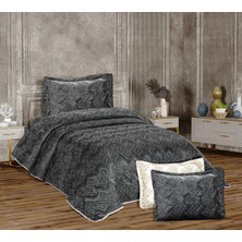 Goldroom Home Goldroom Hoem Kayra Kadife Nakışlı Tek Kişilik Yatak Örtüsü