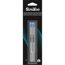 Scrikss Refil Standart Metal Dev Mavi 2’li Blister