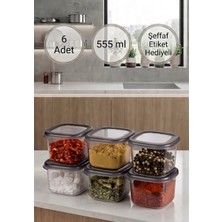 Vesta Concept 6 Adet Baharatlık Seti - 550 ml 12'li Saklama Kabı Seti, Etiket Hediyeli - Antrasit