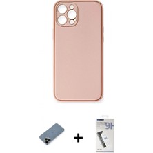 Marsilyan™- iPhone 12 Pro Max Kılıf Yadigar Klasik - Şeffaf Uv Polymer Nano Ekran Koruyucu + Siyah Shine Kamera Lens Koruma Cam