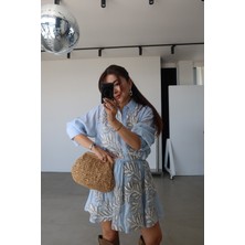Özge Özgenç Nakışlı Simli Gömlek Etek Takım