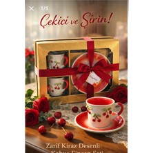 Areste Kiraz Motifli2 Li Hediye Kutulu