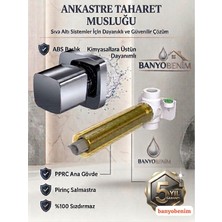 İz Yapı Iz Yapı Ankastre Ara Kesme Valfi (Stop Valf) – Taharet Musluğu 1/2 Pprc Gövdeli, Abs Başlıklı Krom