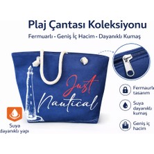 Suyuti Fermuarlı Içi Astarlı Büyük Boy Plaj Çantası 67004