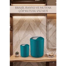 2'li Turkuaz, Çöp Kovası 6,4 Litre ve 2 Litre - Brasil Model