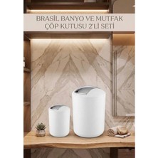 Saban 2'li Beyaz, Çöp Kovası 6,4 Litre ve 2 Litre - Brasil Model