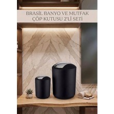 Saban 2'li Siyah, Çöp Kovası 6,4 Litre ve 2 Litre - Brasil Model