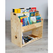 Doruk Ahşap Atölyesi Masif Ahşap Çocuk Odası Kitaplığı