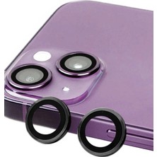 Popüler Sepet iPhone 13 Mini Raze Metal Kamera Lens - Siyah