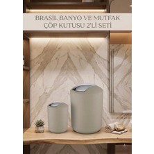 Saban 2'li Bej, Çöp Kovası 6,4 Litre ve 2 Litre - Brasil Model