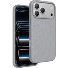 Keephone Apple iPhone 17 Pro Max Uyumlu Kılıf Lycucci Deri Magsafe Manyetik Kapak