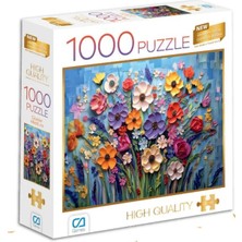 Renklime Çiçekler Puzzle 1000