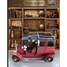 Ayder Online Satış Eskitme Metal Klasik Dekoratif Otomobil - Beyaz (15X7 Cm)